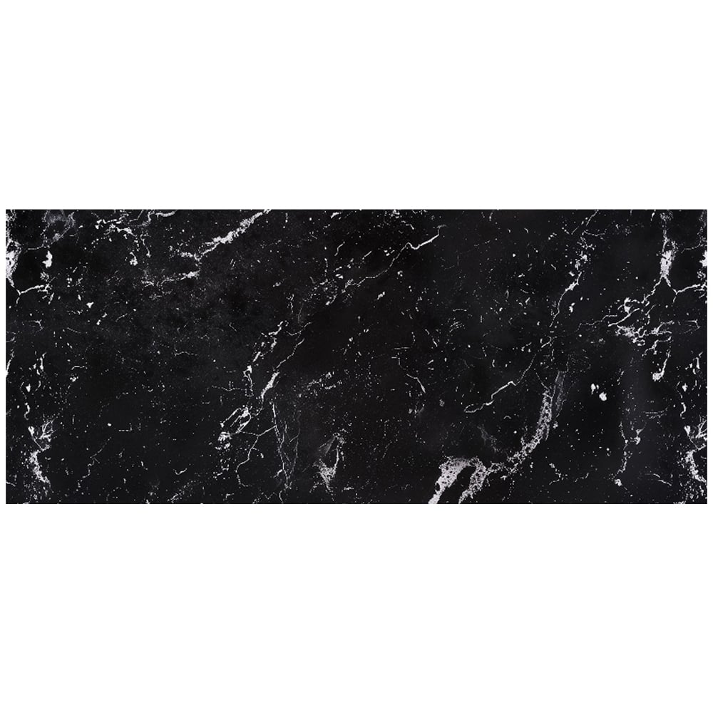Warren Reed Designer Polished Black Quartz Effect Bathroom Splashback 25 x 60cm Image 2