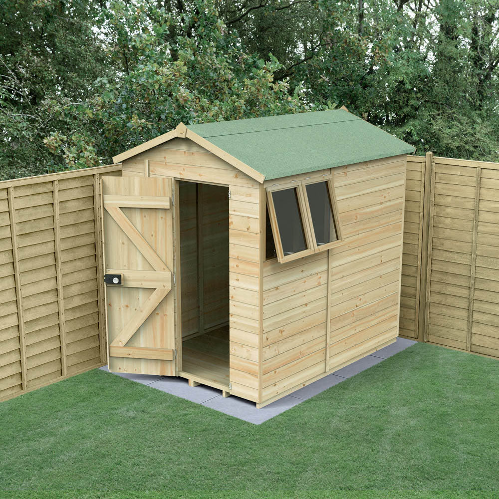 Forest Garden Timberdale 5 x 7ft Opening Apex Shed Image 2
