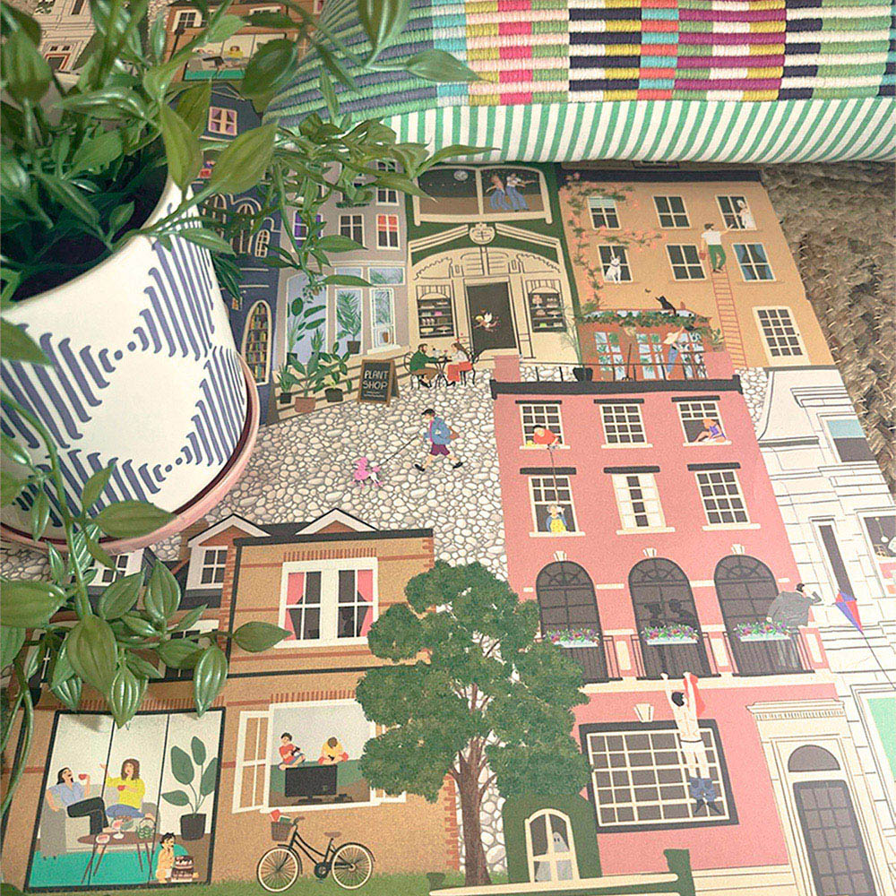 Belmont House Multicolour Nosey Neighbours Wallpaper Image 3