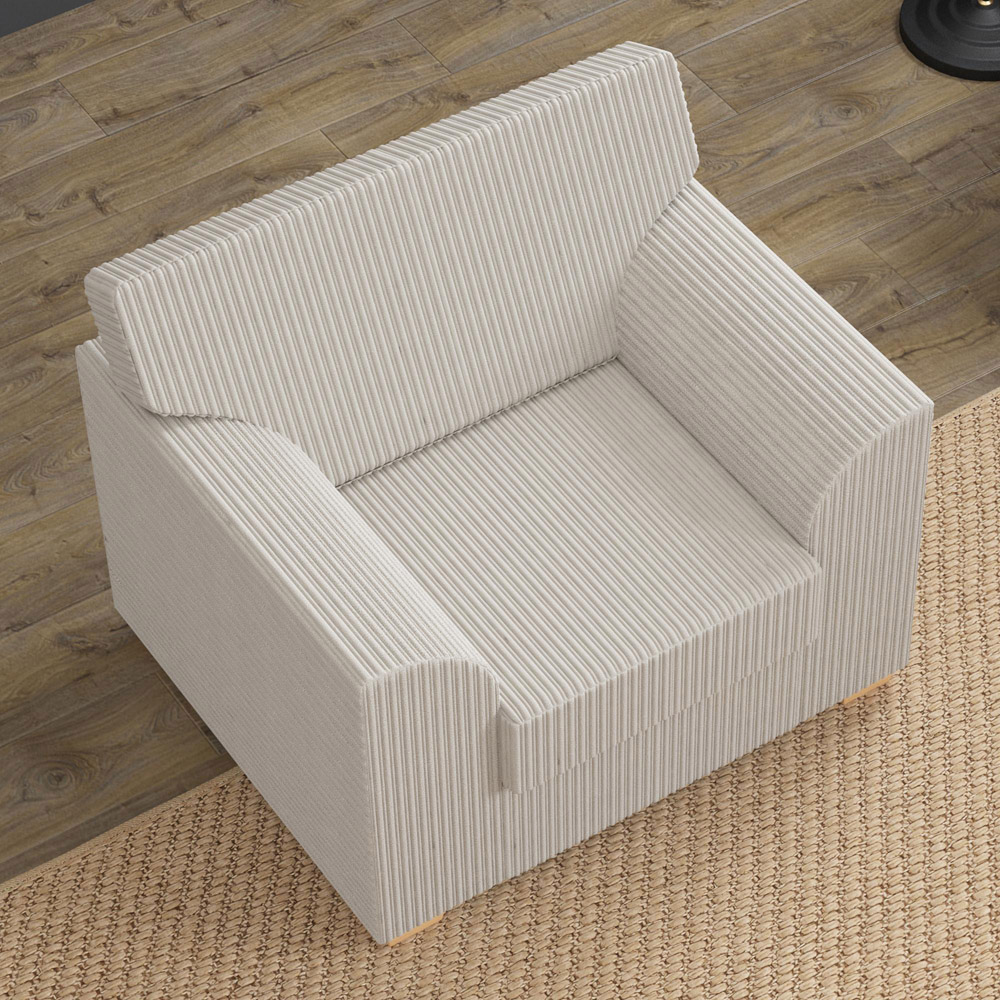 Modo Stone Jumbo Cord Fixed Back Armchair Image 7