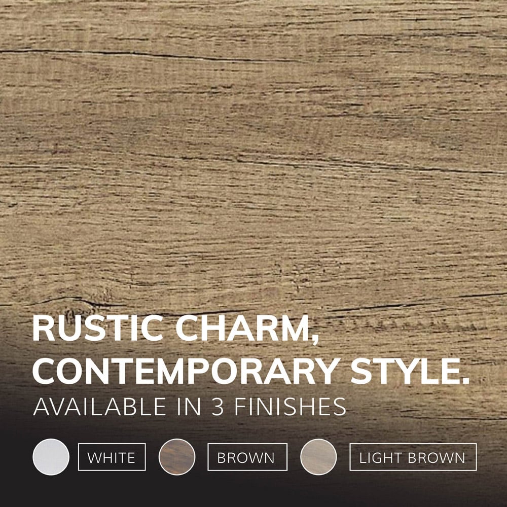 House of Home Computer Desk Rustic Light Brown and Black Image 5