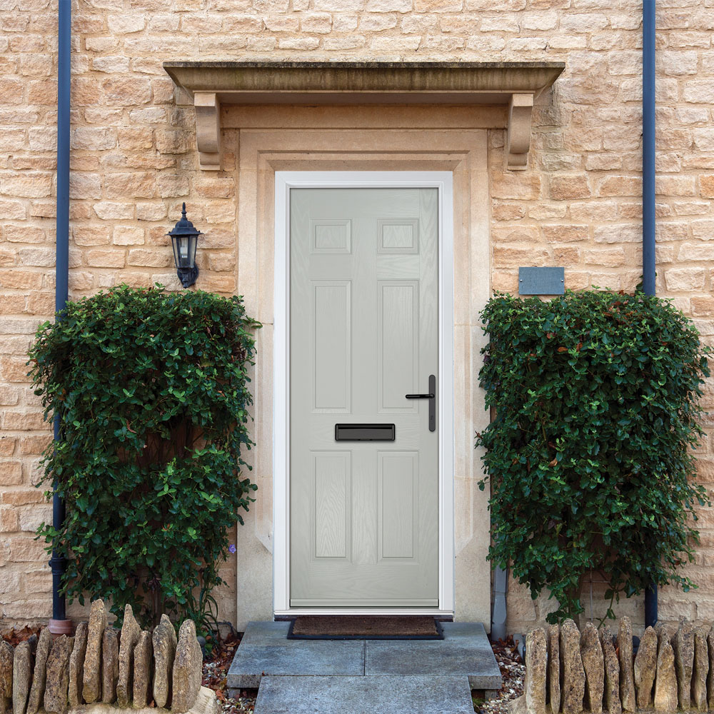 Crystal-Direct Muirfield Solid Agate Grey GRP None Glass Left Hand Open Front Door 2090 x 920mm Image 2