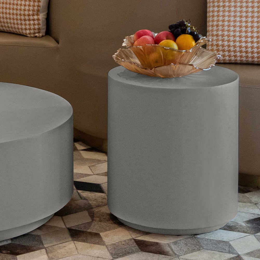 Elementi Rome Space Grey GRC Side Table Image 4
