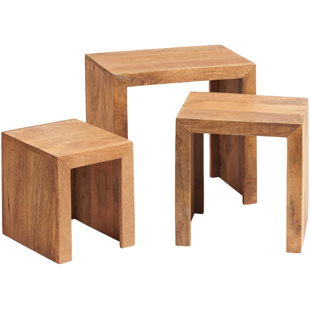 Brooklyn Napoli Toko Light Mango Nest of Tables Set of 3 Image 4