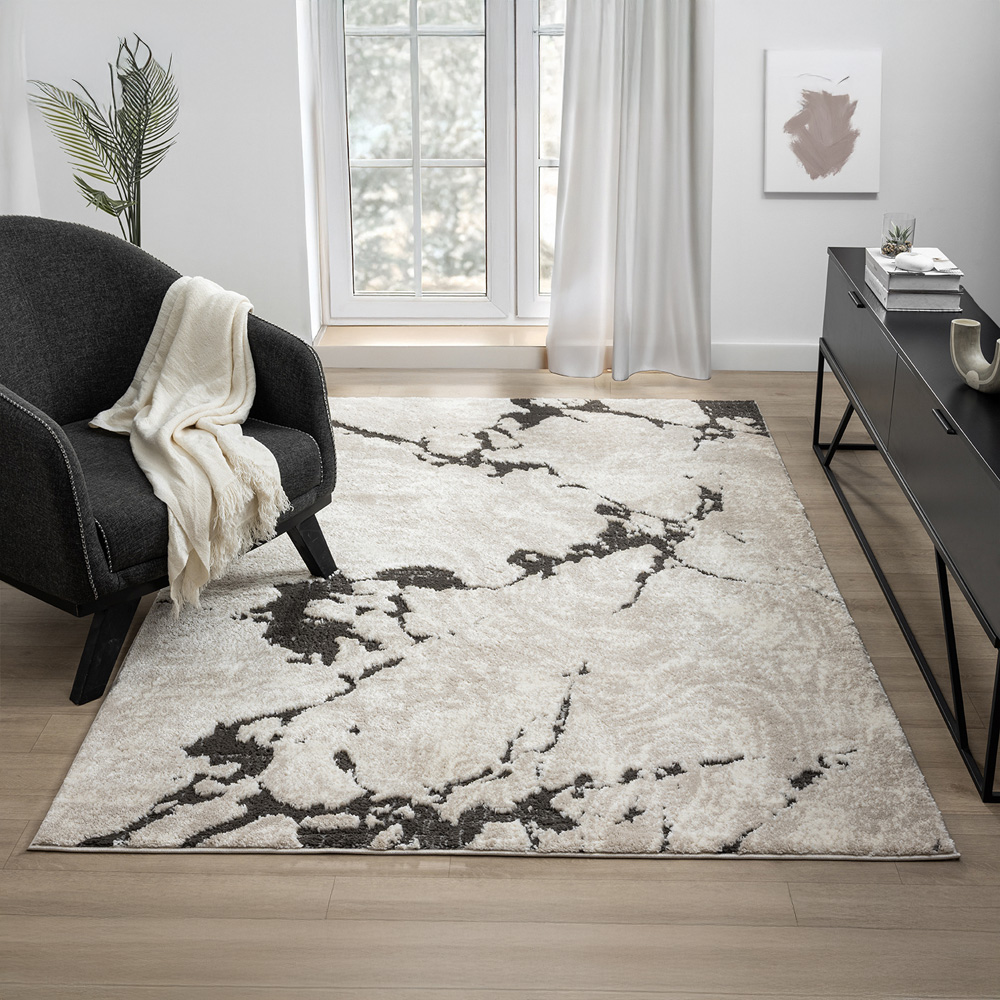 Desire Rugs Eleanor Mocha Abstract Embossed Rug 80 x 150cm Image 5