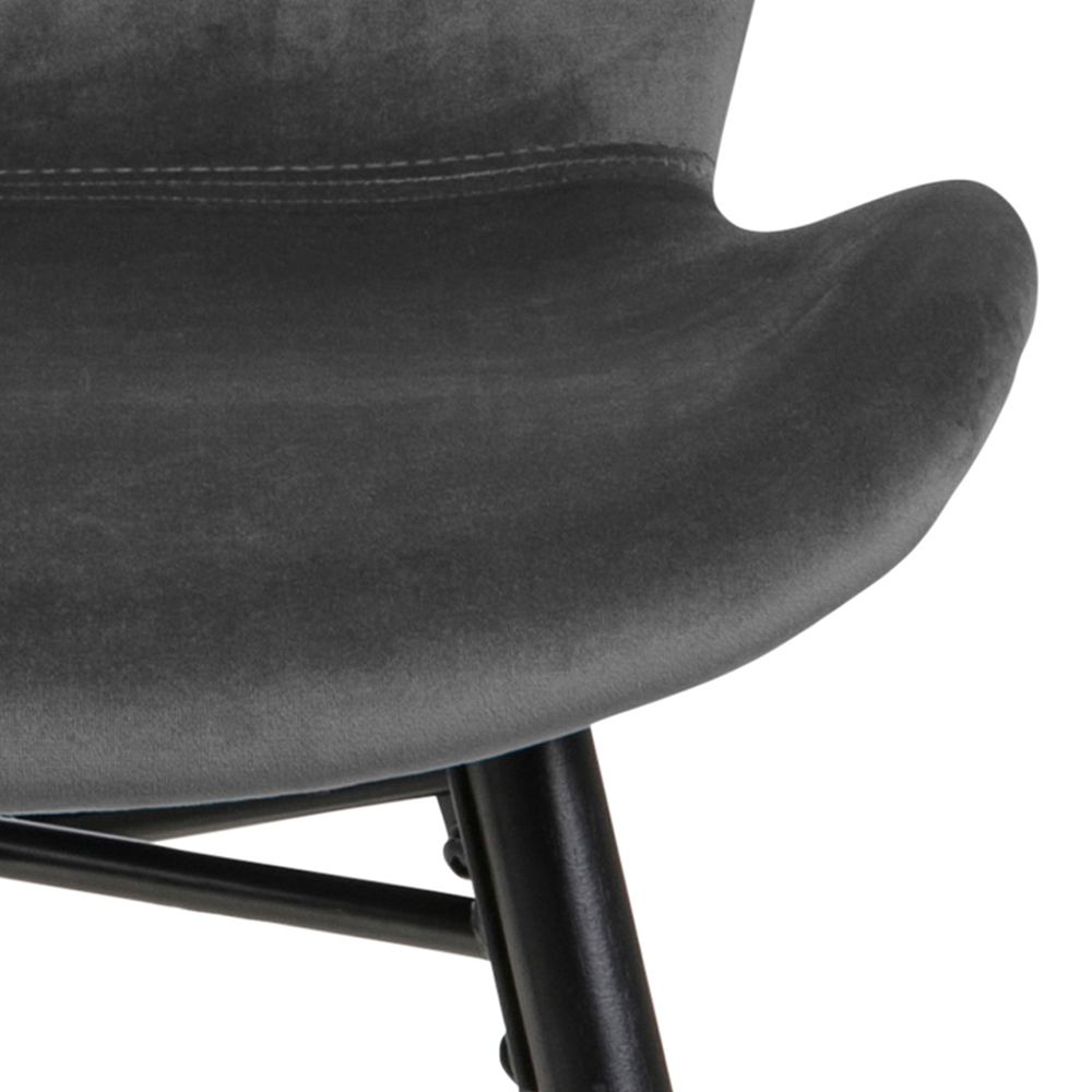 Florence Batilda Set of 2 Dark Grey Dining Chairs Image 7
