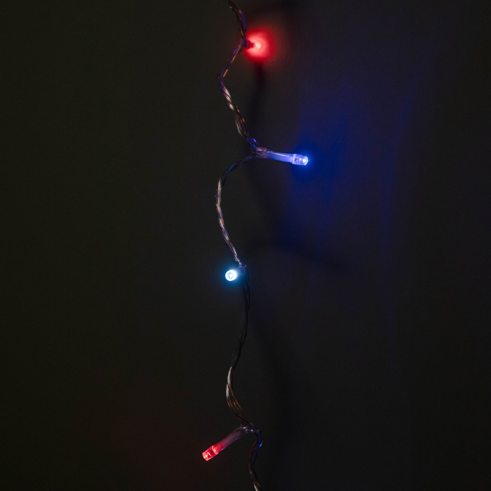 Samuel Alexander SupaBrights 200 Blue Red and White LED Multi-Function Clear String Light 16m Image 7