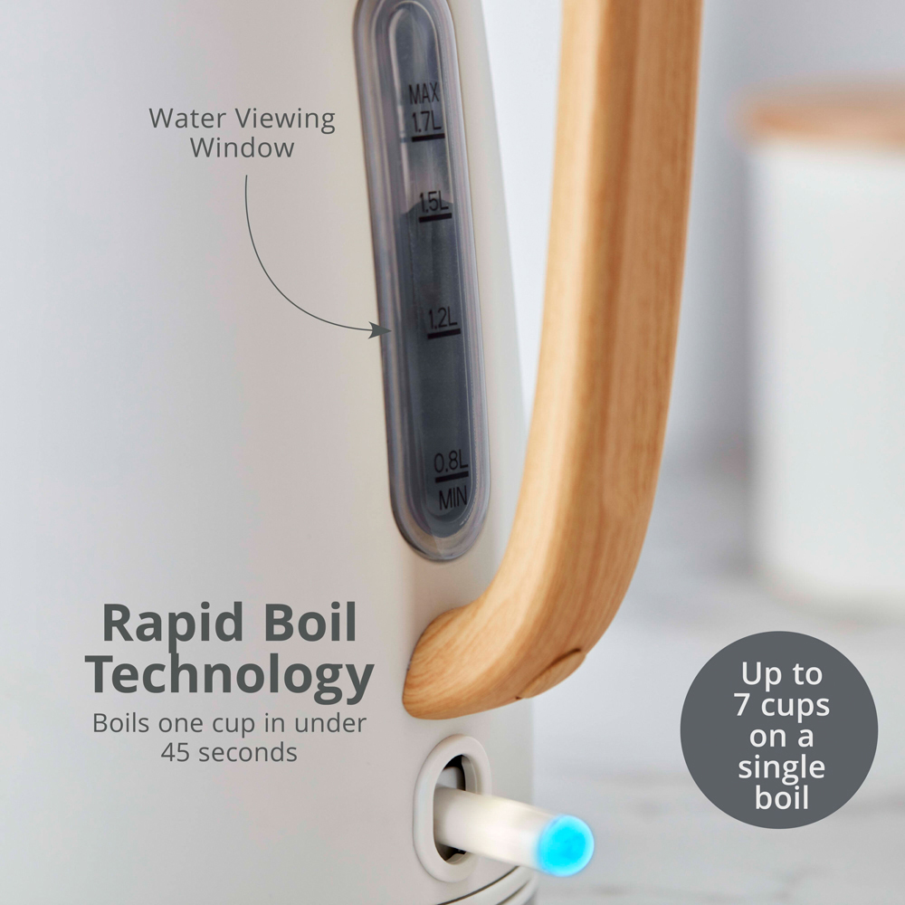 Swan Fjord EEJB338 White 800W 2 Slice Toaster and 1.7L Jug Kettle Set Image 3