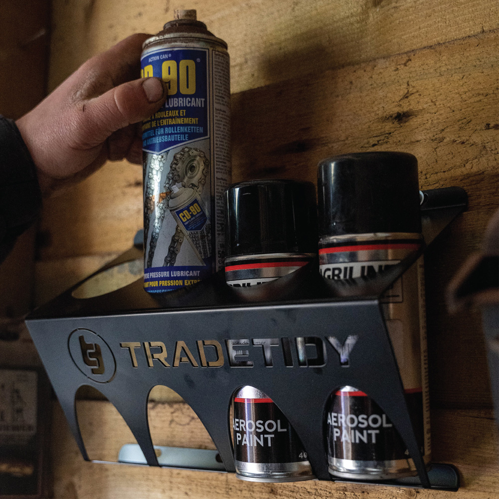 TradeTidy 3 Piece Black Silicone Tube Spray Can and Tub Wipes Holder Set Image 6