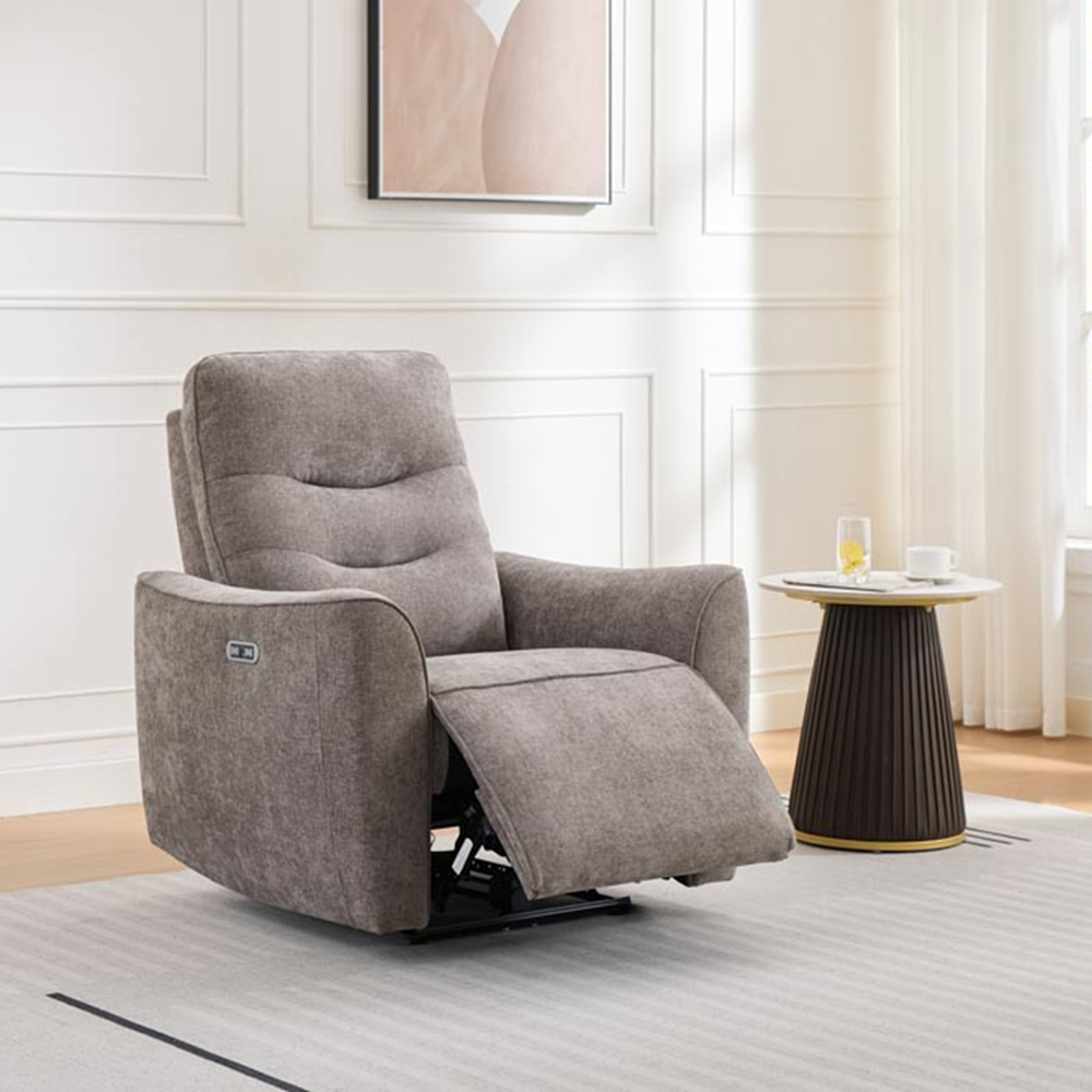 Midtown Stone Fabric Recliner Chair Image 4