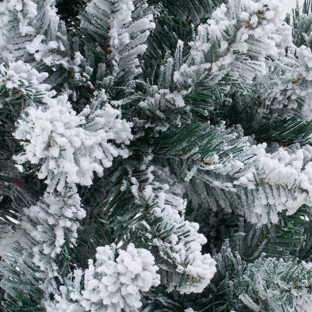 Living and Home X-Frame Stand Snow-Flocked Artificial Christmas Tree 6.8ft Image 3