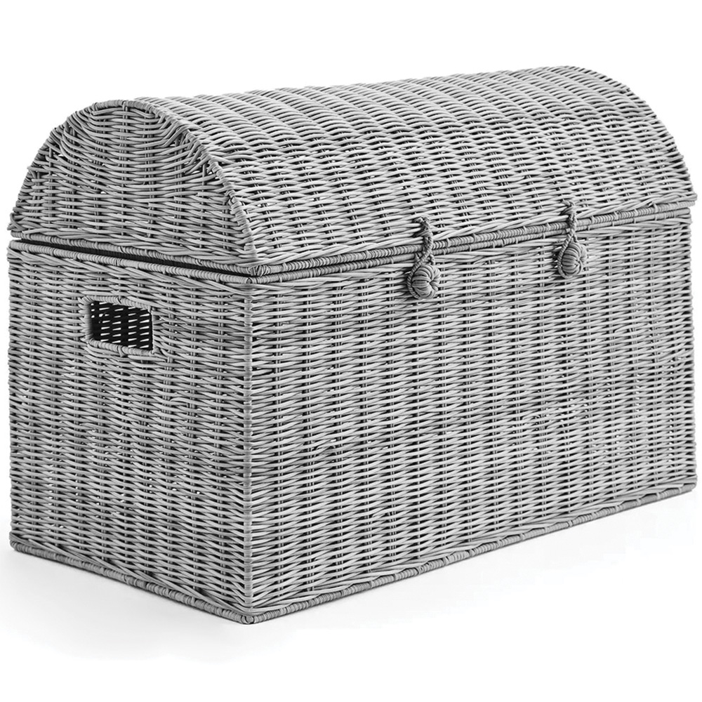 Home Republic Grey Rattan Woven Storage Chest Image 2