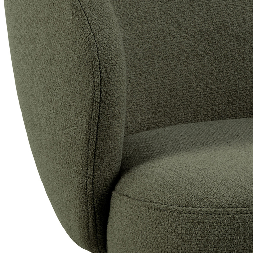 Florence Darlene Green Swivel Dining Chair with Armrest Image 5