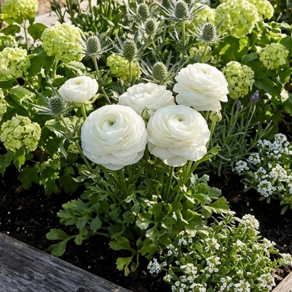 Thompson and Morgan Ranunculus White Autumn Planting Bulb 8 Pack Image 2
