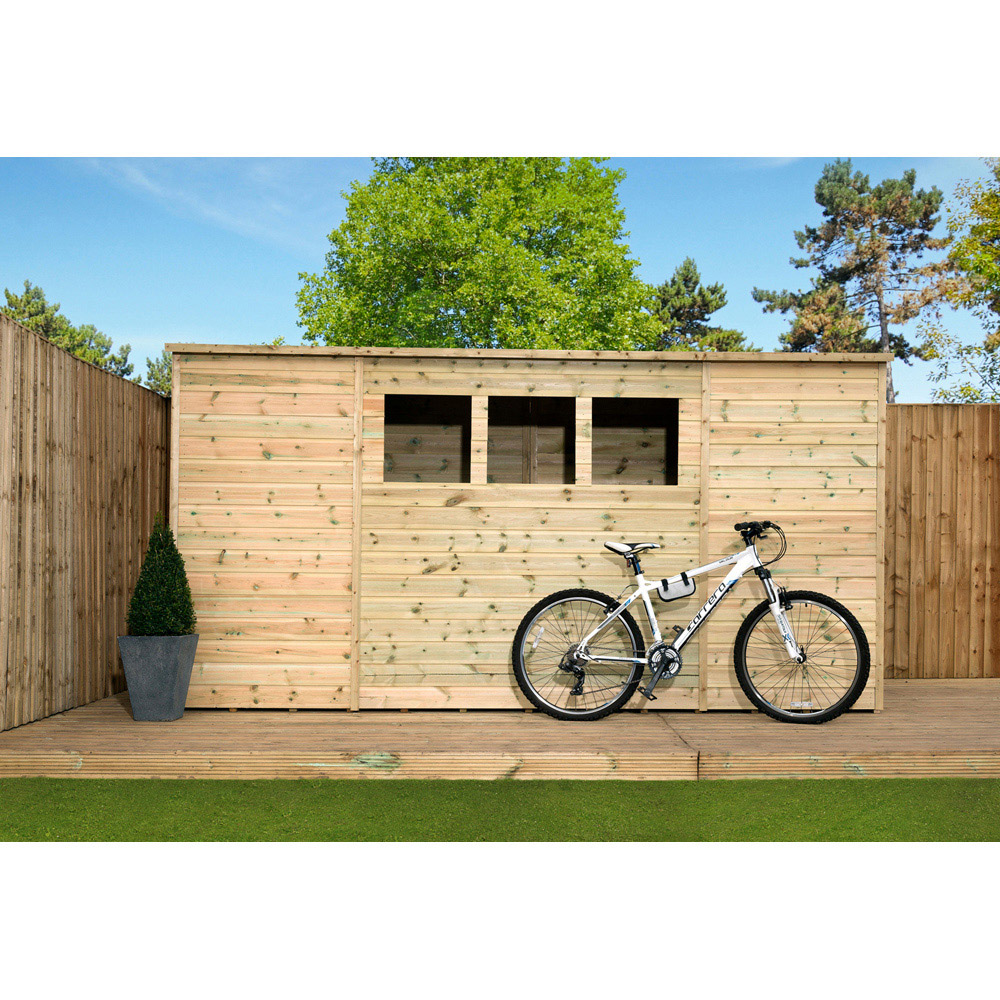 Empire Sheds 2800 12 x 3ft Tongue and Groove Wooden Pent Garden Shed Image 4