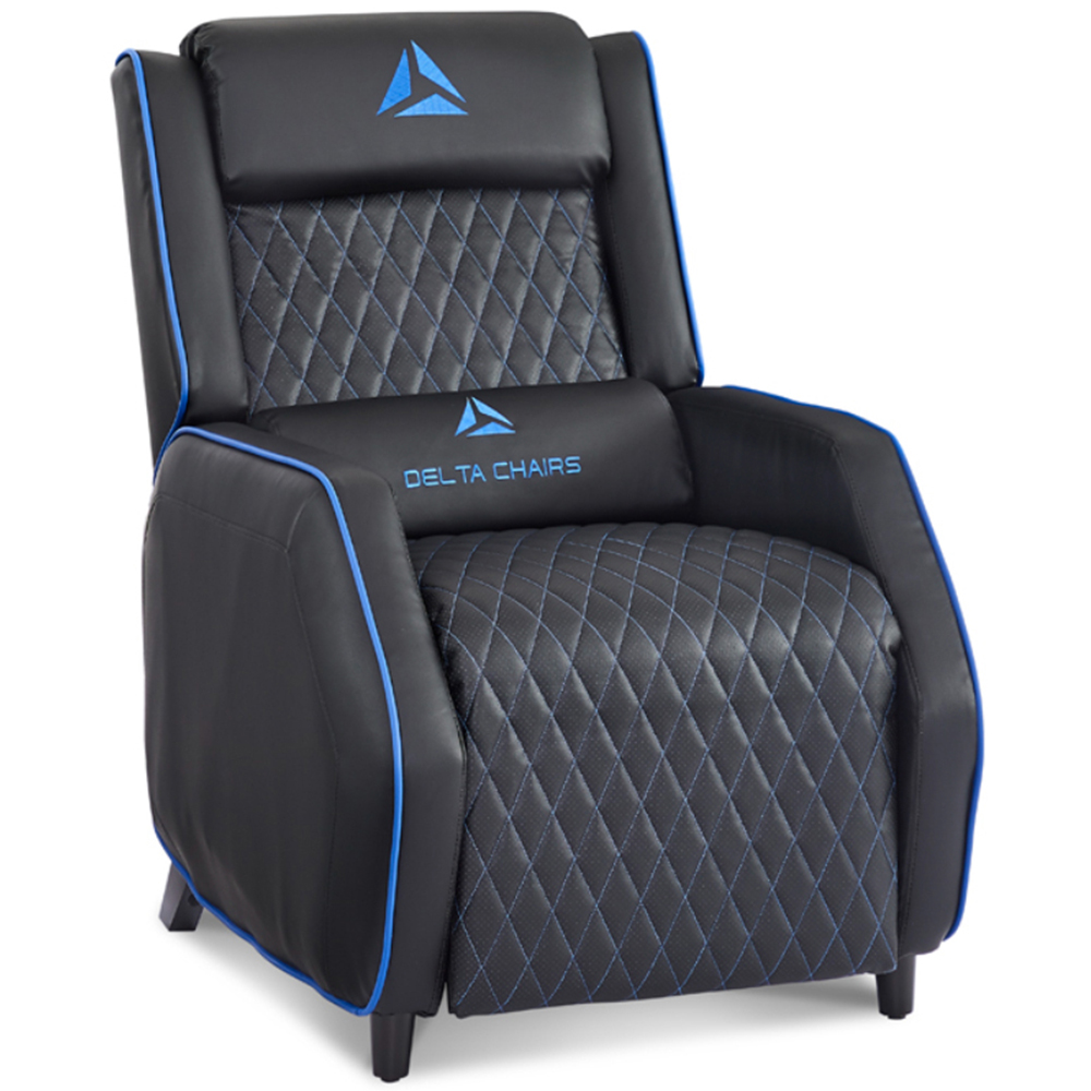 Home Detail Cougar Black and Blue Manual Gaming Recliner Chair Image 2