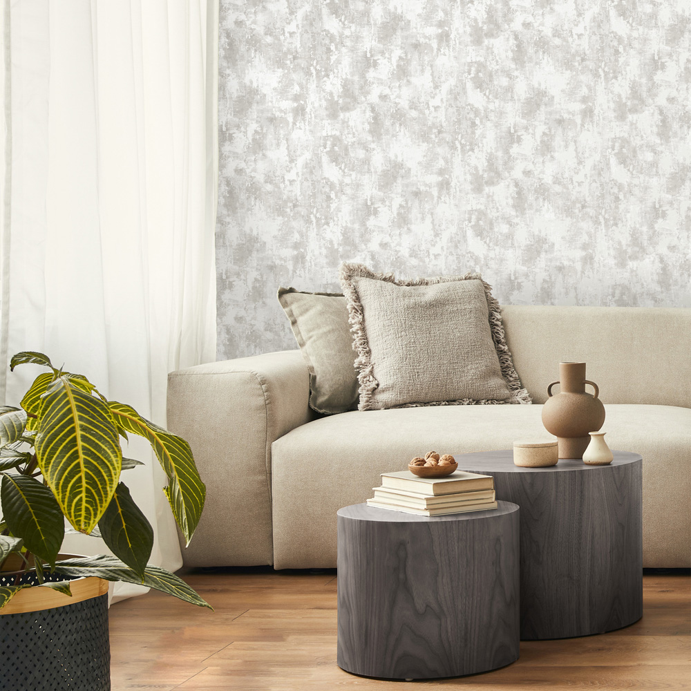 Fine Decor Sierra Texture Light Silver Wallpaper Image 3