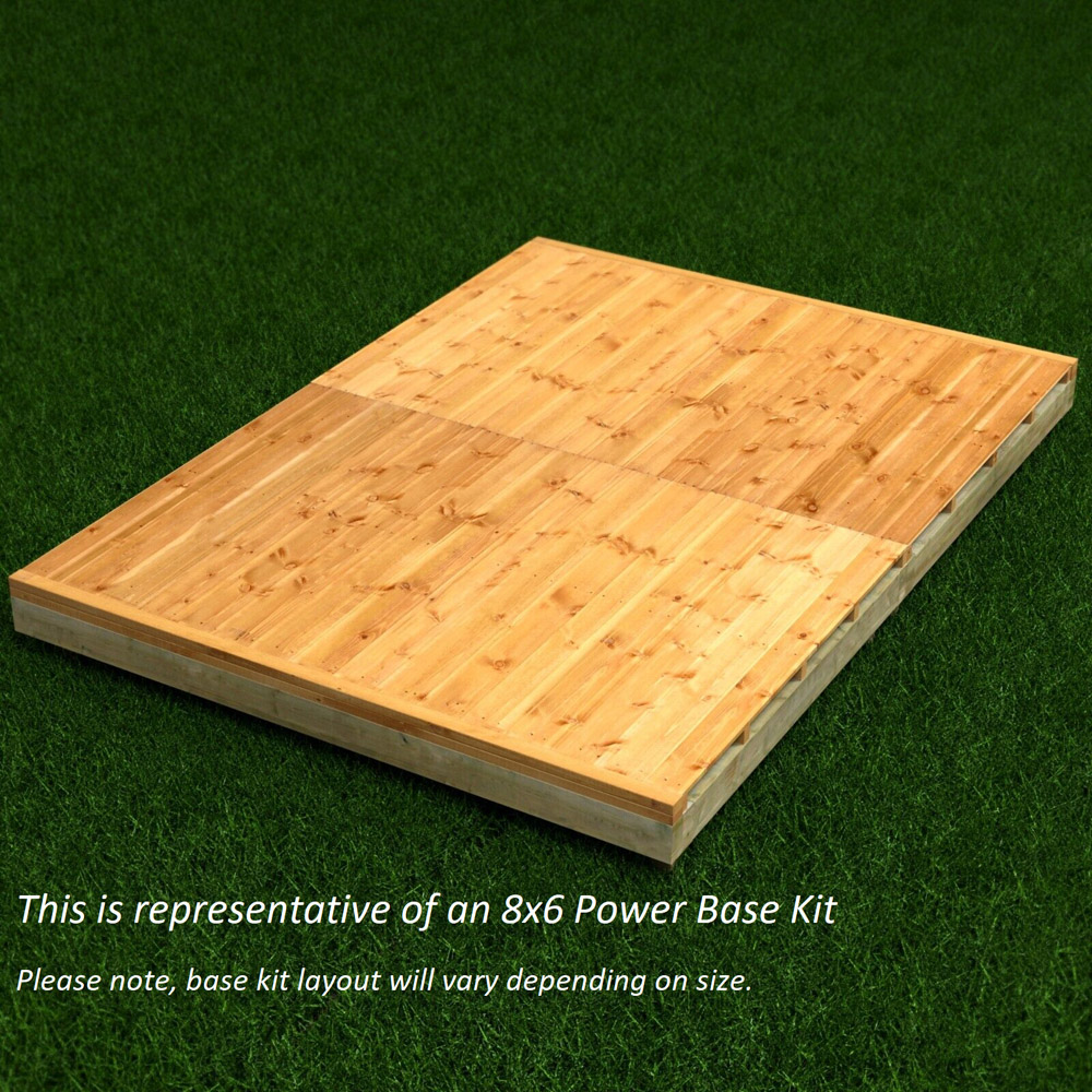 Power Sheds 18 x 8ft Timber Shed Base Image 3