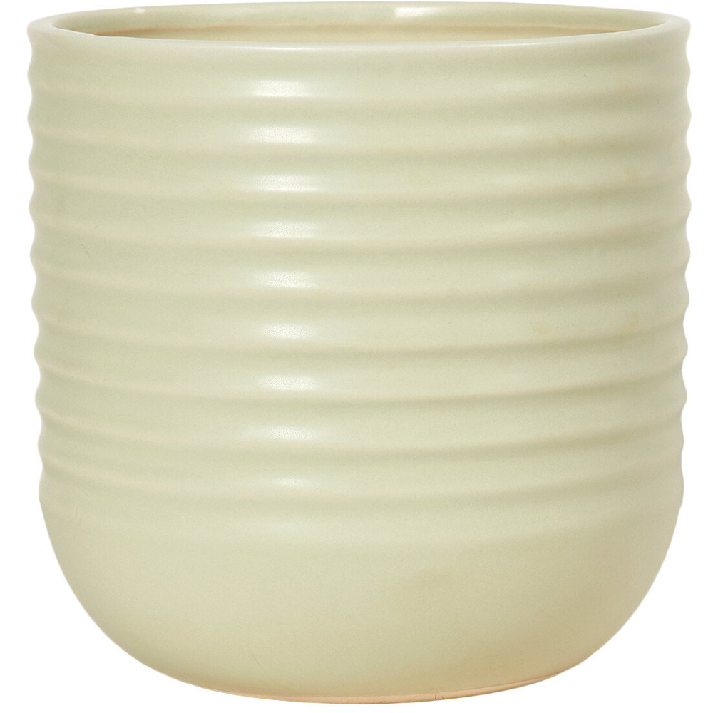 Large Ribbed Citronella Candle - Cream Image 3