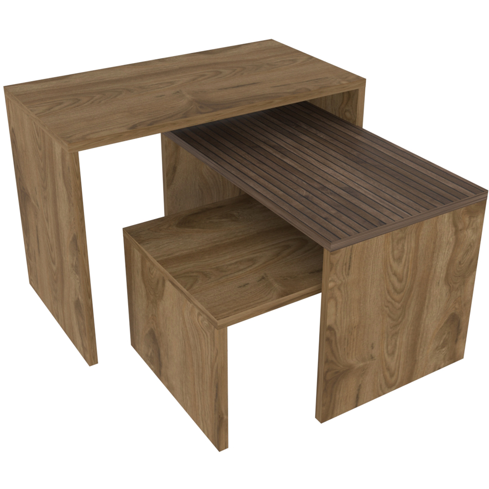 Decorotika Ephesus Black Marble Effect Nest of Tables Set of 3 Image 3