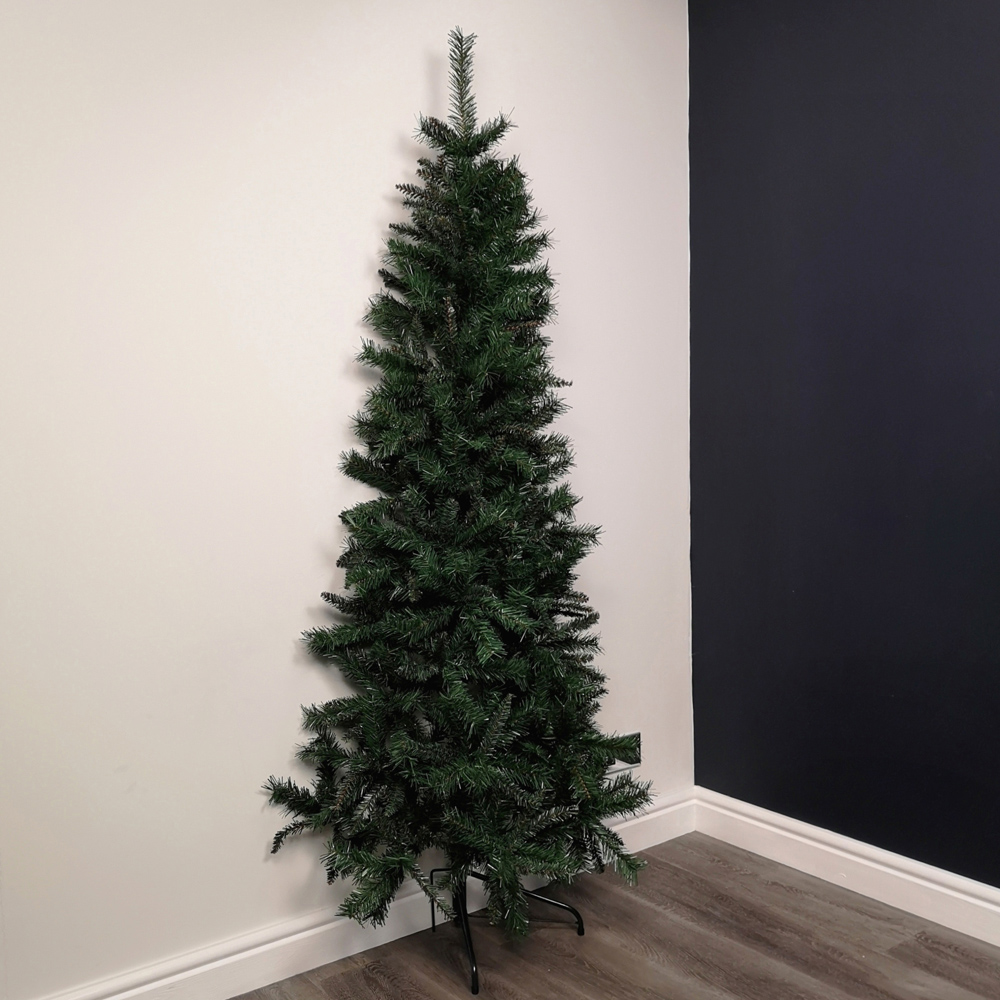 Samuel Alexander Green Corner and Half Wall Dual Purpose Artificial Christmas Tree 6.5ft Image 2