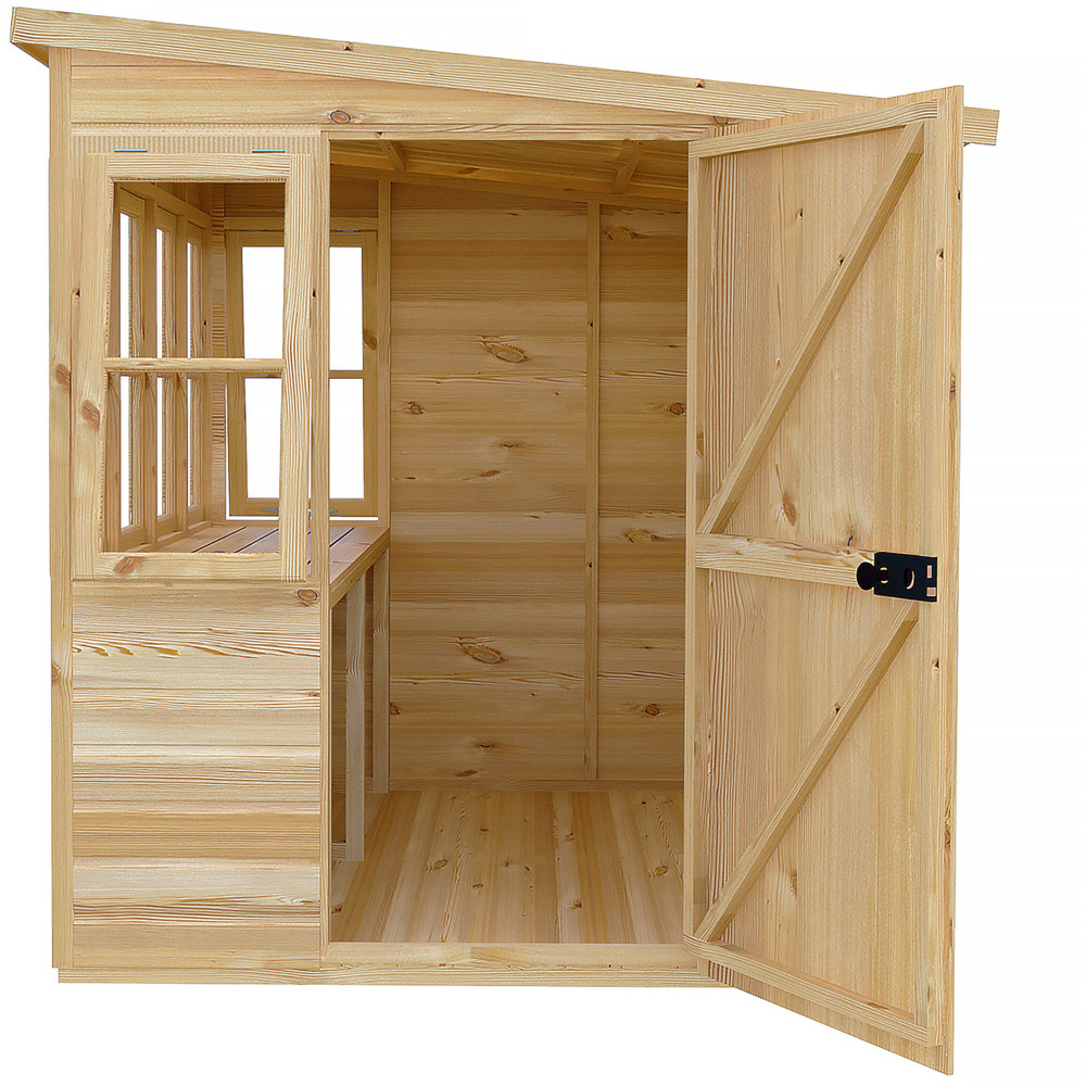 Shire 6 x 6ft Shiplap Style B Sun Pent Shed Image 3