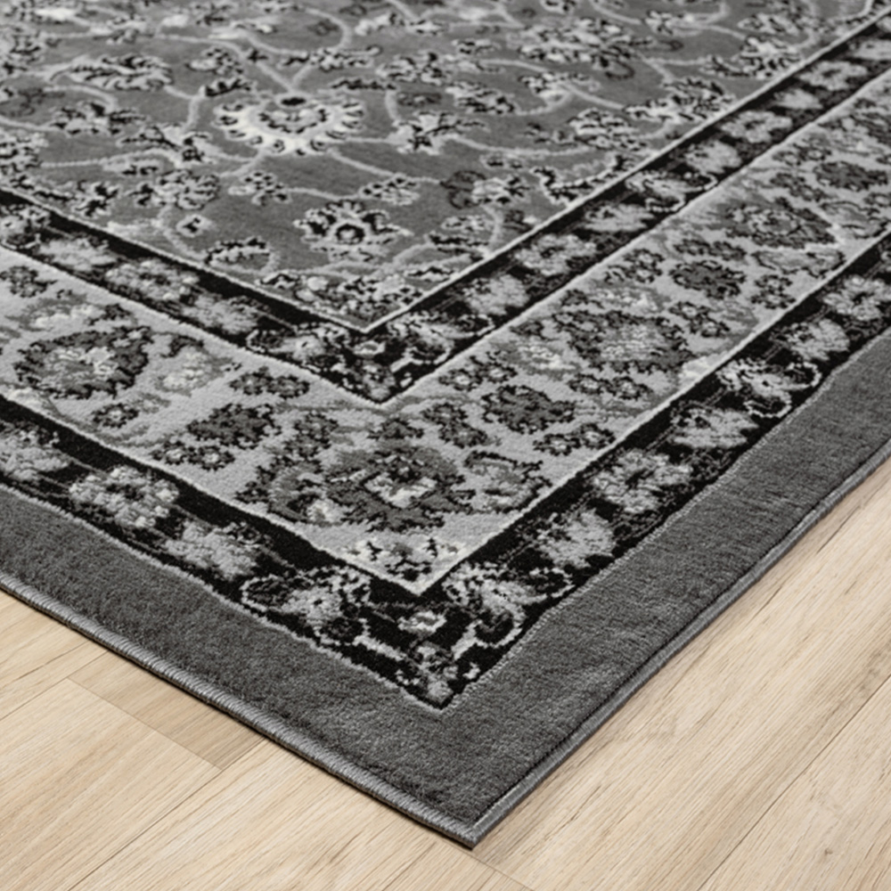 Desire Rugs Obsidian Grey Classical Traditional Rug 60 x 220cm Image 3