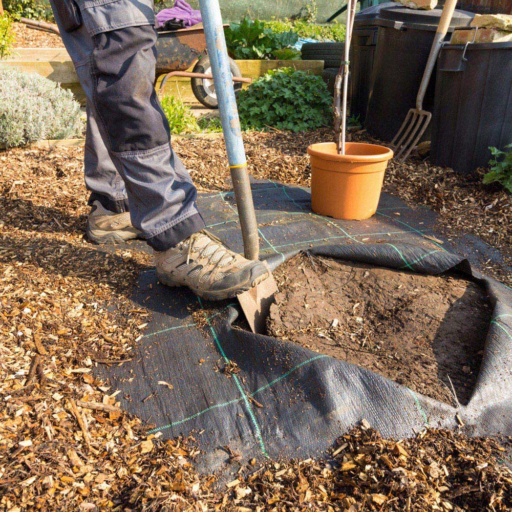 Gardenkraft Sheet Woven Weed Control Fabric Cover 2 x 10m Image 4
