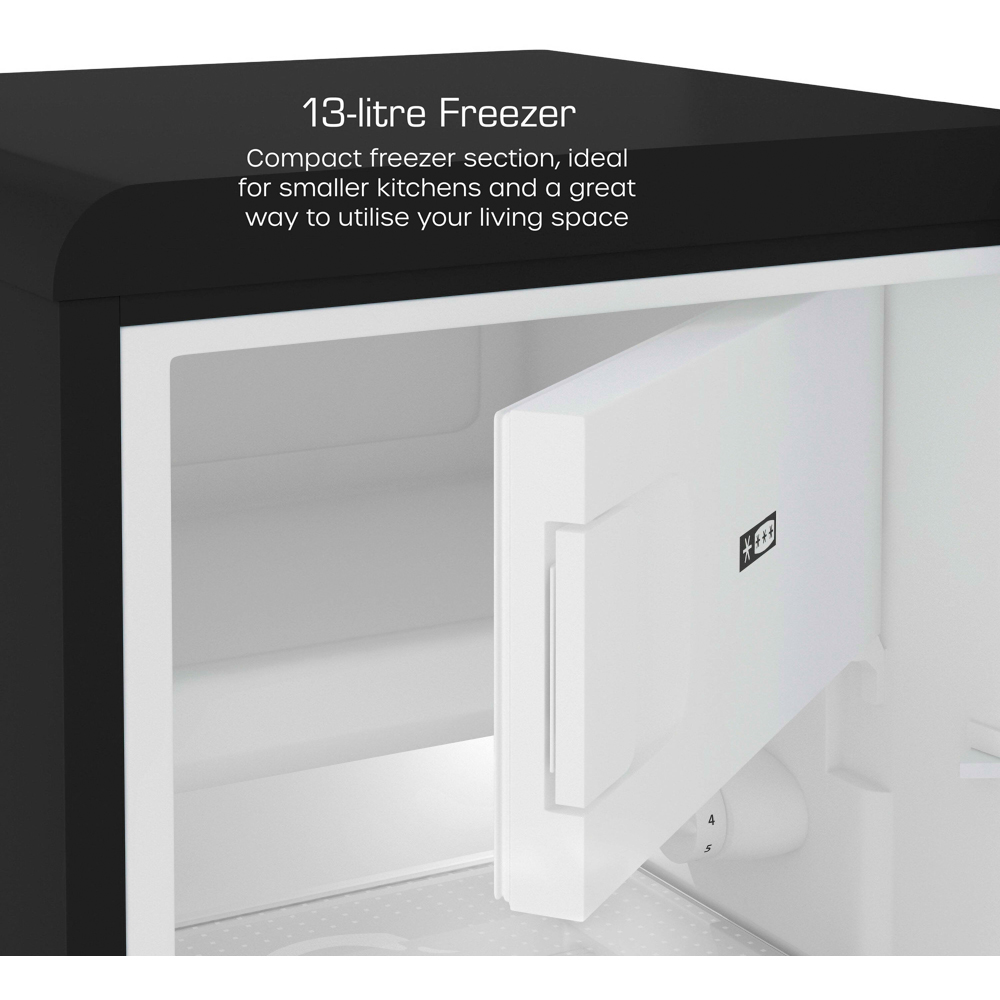 Swan Retro SR11035BNE Black 90L Under Counter Fridge Image 5