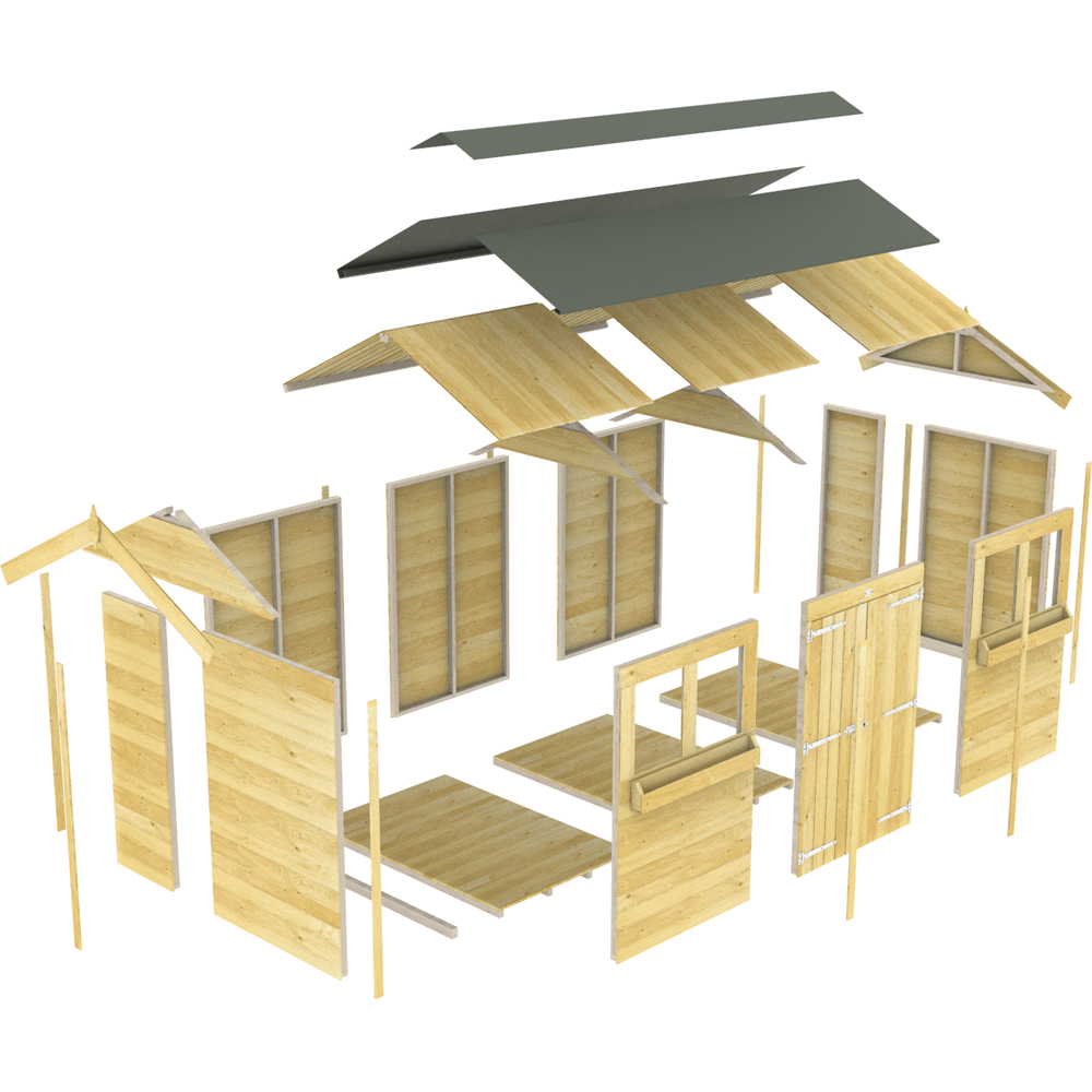 DIY Sheds 16 x 8ft Tongue and Groove Timber Apex Summer Garden Shed Image 3