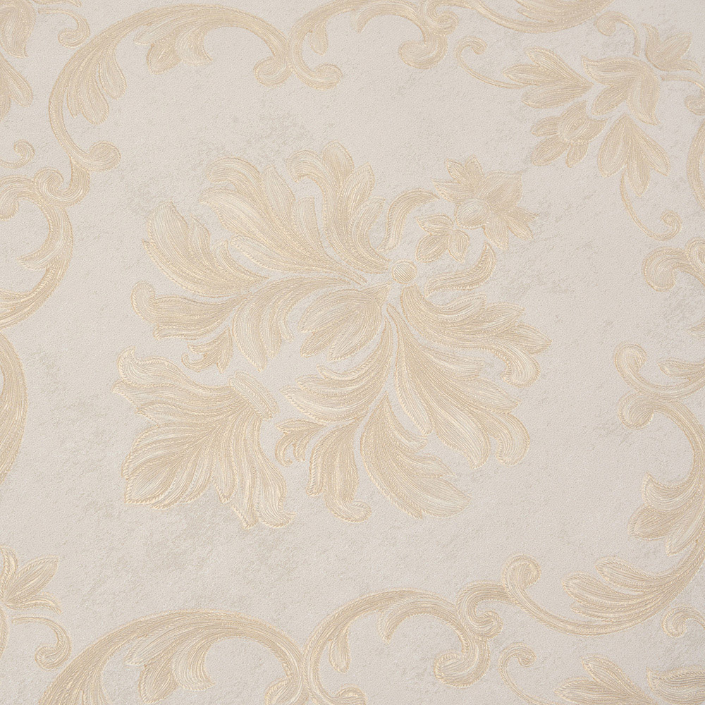 Living and Home Textured Rectangle 3D Embossed Beige Non-Pasted Wallpaper Image 5