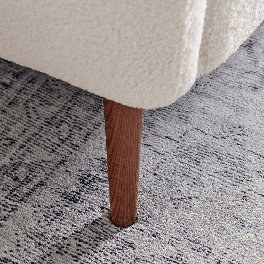 Furniturebox Terry 2 Seater White Boucle Sofa Image 3