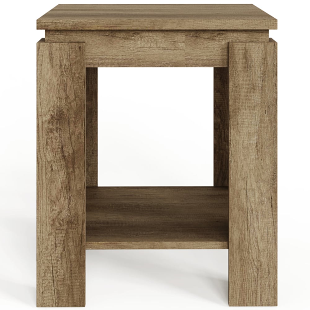 GFW Canyon Oak Grey Lamp Table Image 3