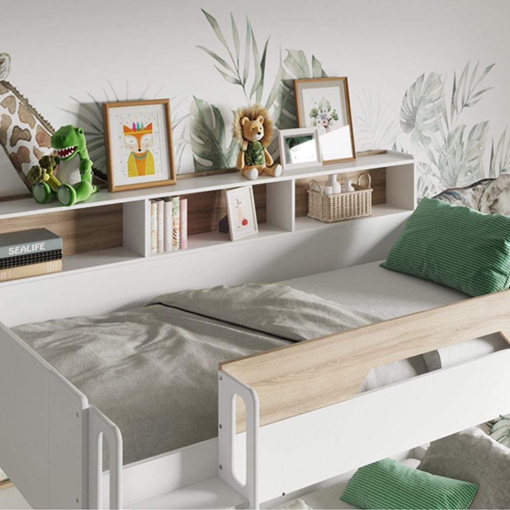 Flair Interstellar Triple Oak Bunk Bed Image 2