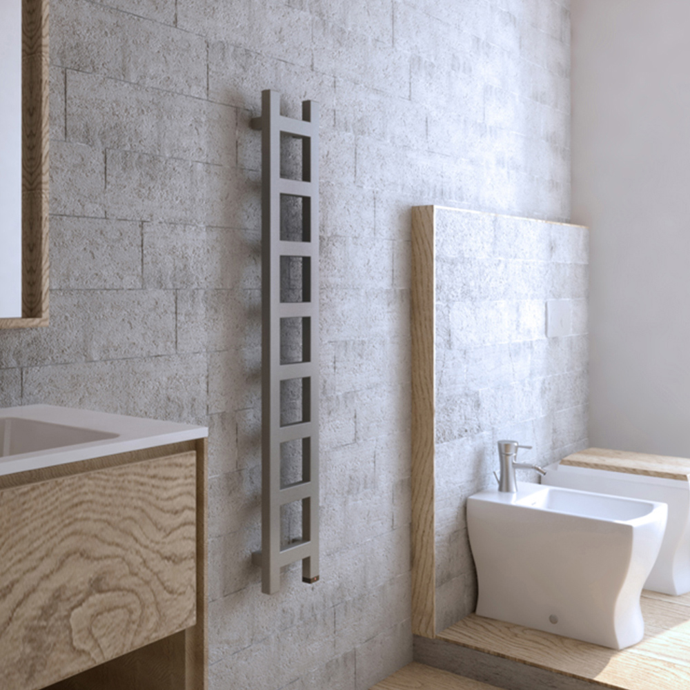 Terma Easy One 1023BTU Sparkling Gravel Taupe Electric Towel Rail 1280 x 200mm Image 2