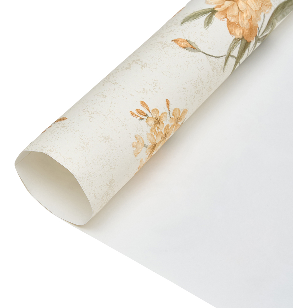 Living and Home Floral Pattern 3D Embossed Non-Pasted Non-Woven Wallpaper Image 4