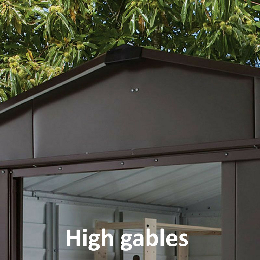 Yardmaster 10 x 12ft Deluxe Metal Shiplap Apex Storage Shed with Floor Support Kit Image 5