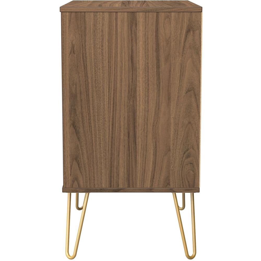 Crowndale Hong Kong 3 Drawer Carini Walnut Midi Chest of Drawers Ready Assembled Image 6