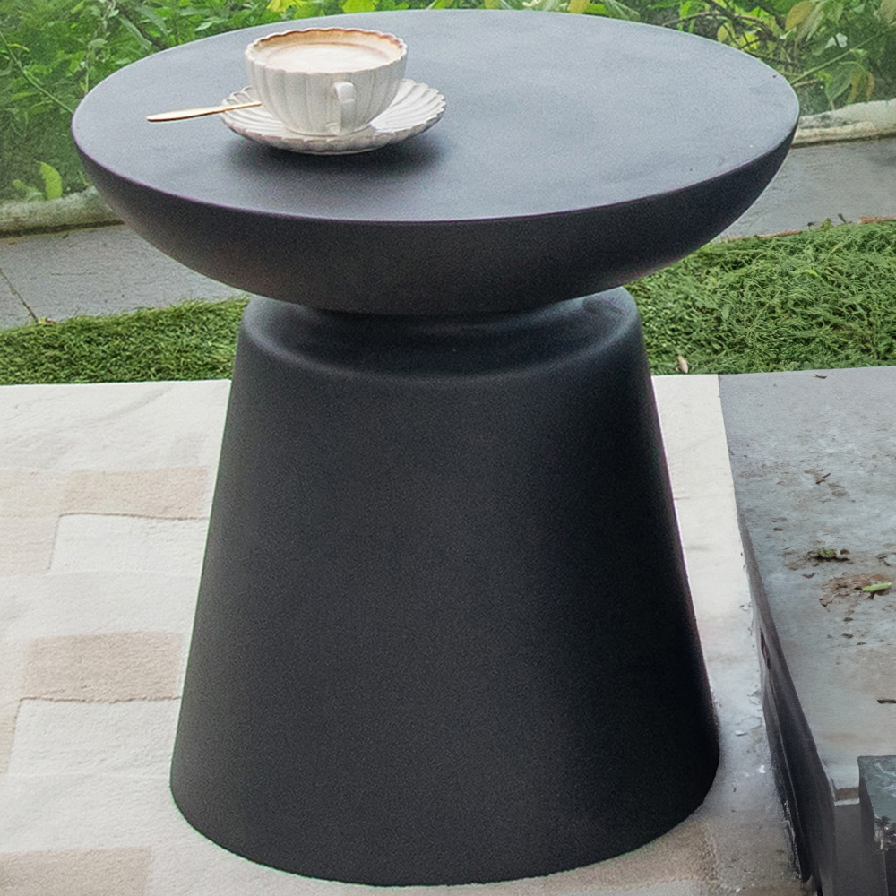 Elementi Kylix Slate Black GRC Side Table Image 1