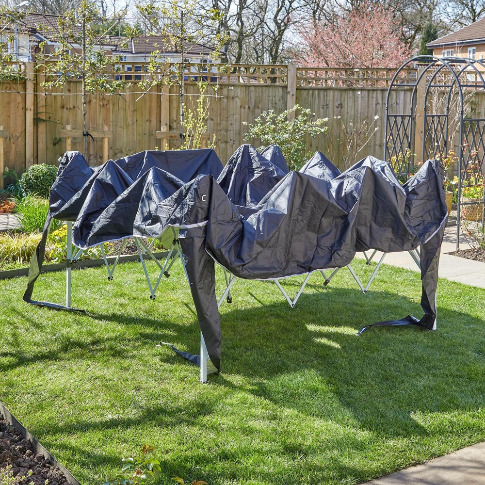 Home Source 2 x 2m Black Easy Up Garden Outdoor Gazebo with Bag Image 4