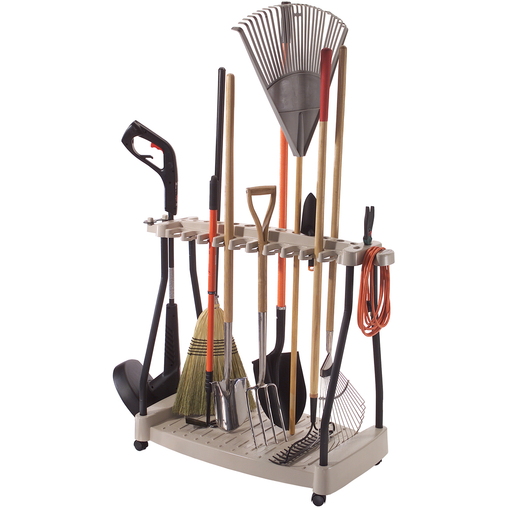 Suncast Garden Tool Rack with Wheels Image 2