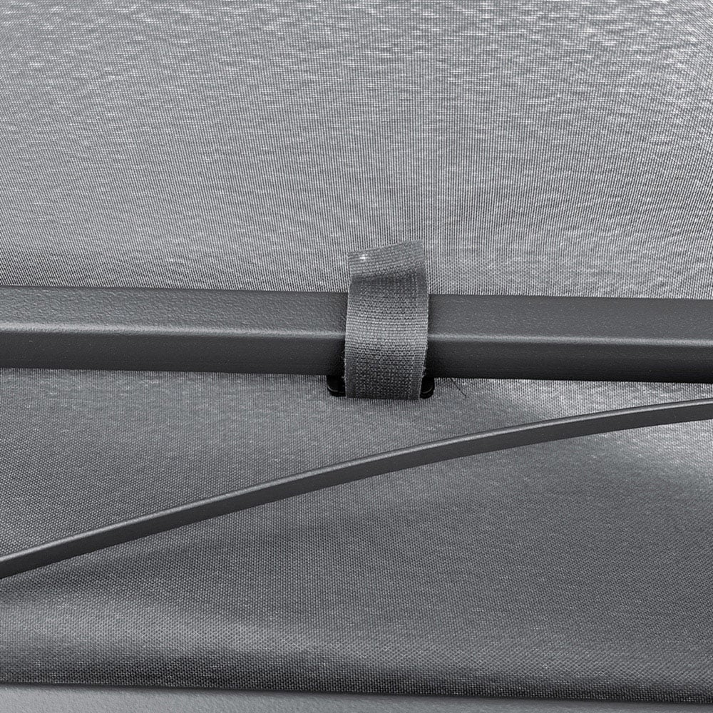 Living and Home Dark Grey Waterproof Metal Arched Pergola 3 x 3m Image 6