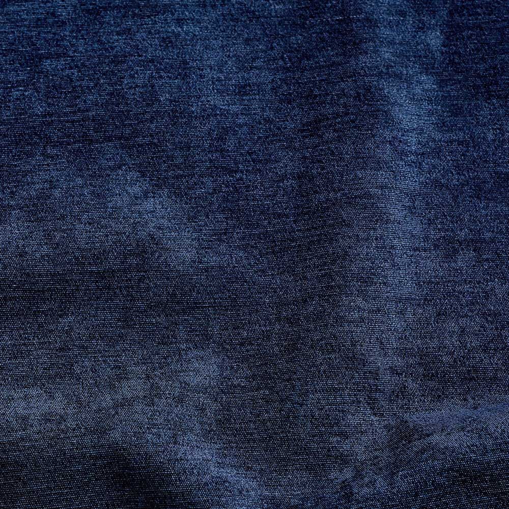 Alan Symonds Blue Chenille Blackout Ring Top Eyelet Curtains 117 x 229cm Image 5