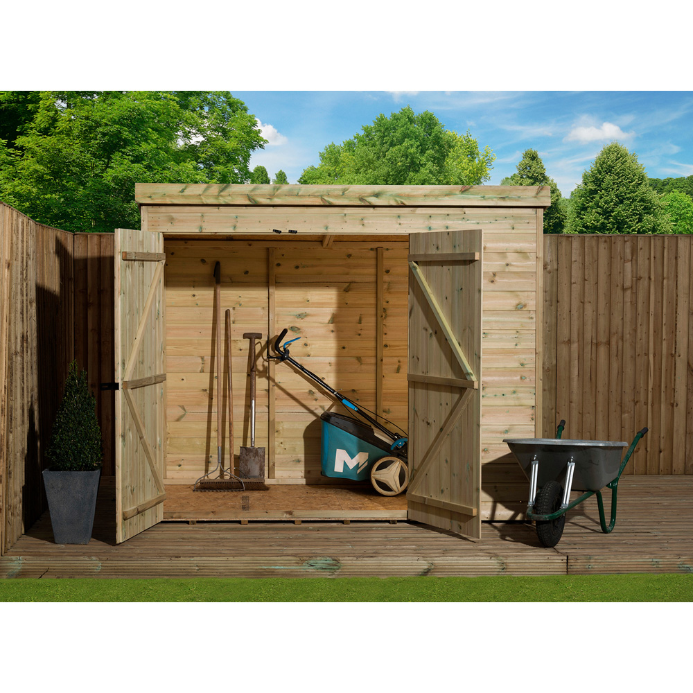 Empire Sheds 4000 7 x 3ft Double Door Tongue and Groove Pent Garden Shed Image 4