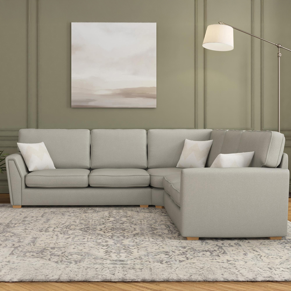 Wendleberry 4 Seater Venice Mink Fixed Back Corner Sofa Image 5