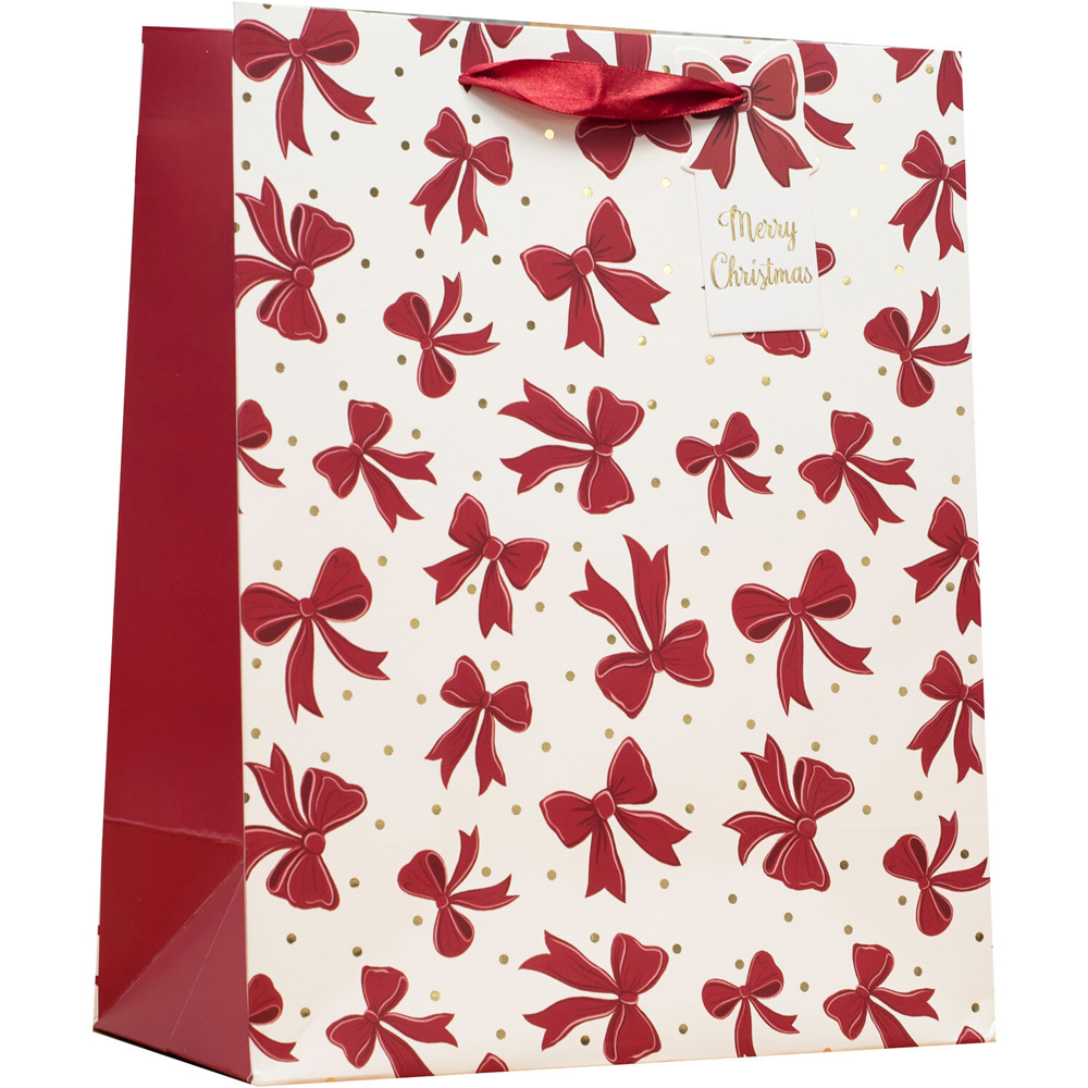 Large Red Bow Gift Bag Large Image 4