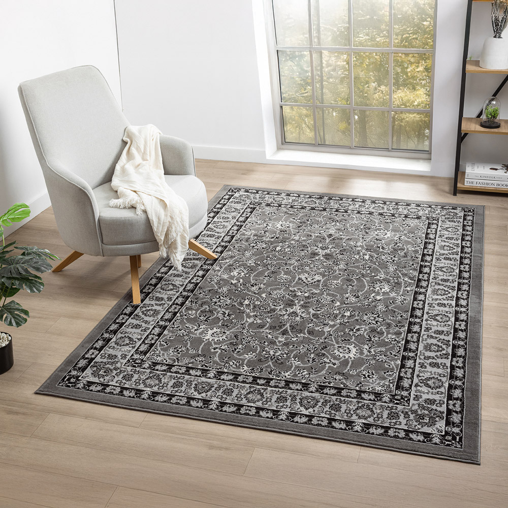 Desire Rugs Obsidian Grey Classical Traditional Rug 200 x 290cm Image 2