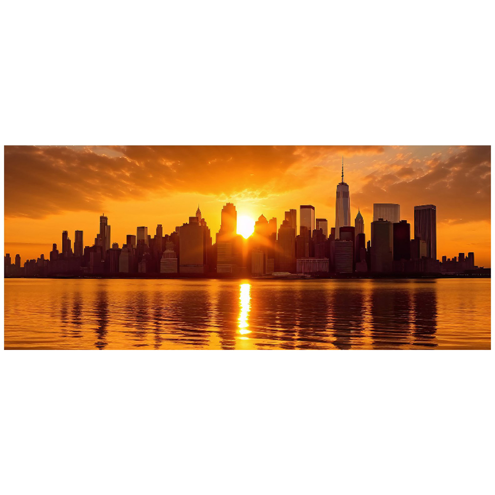 Warren Reed Designer Sunrise In The City Bathroom Splashback 25 x 60cm Image 2