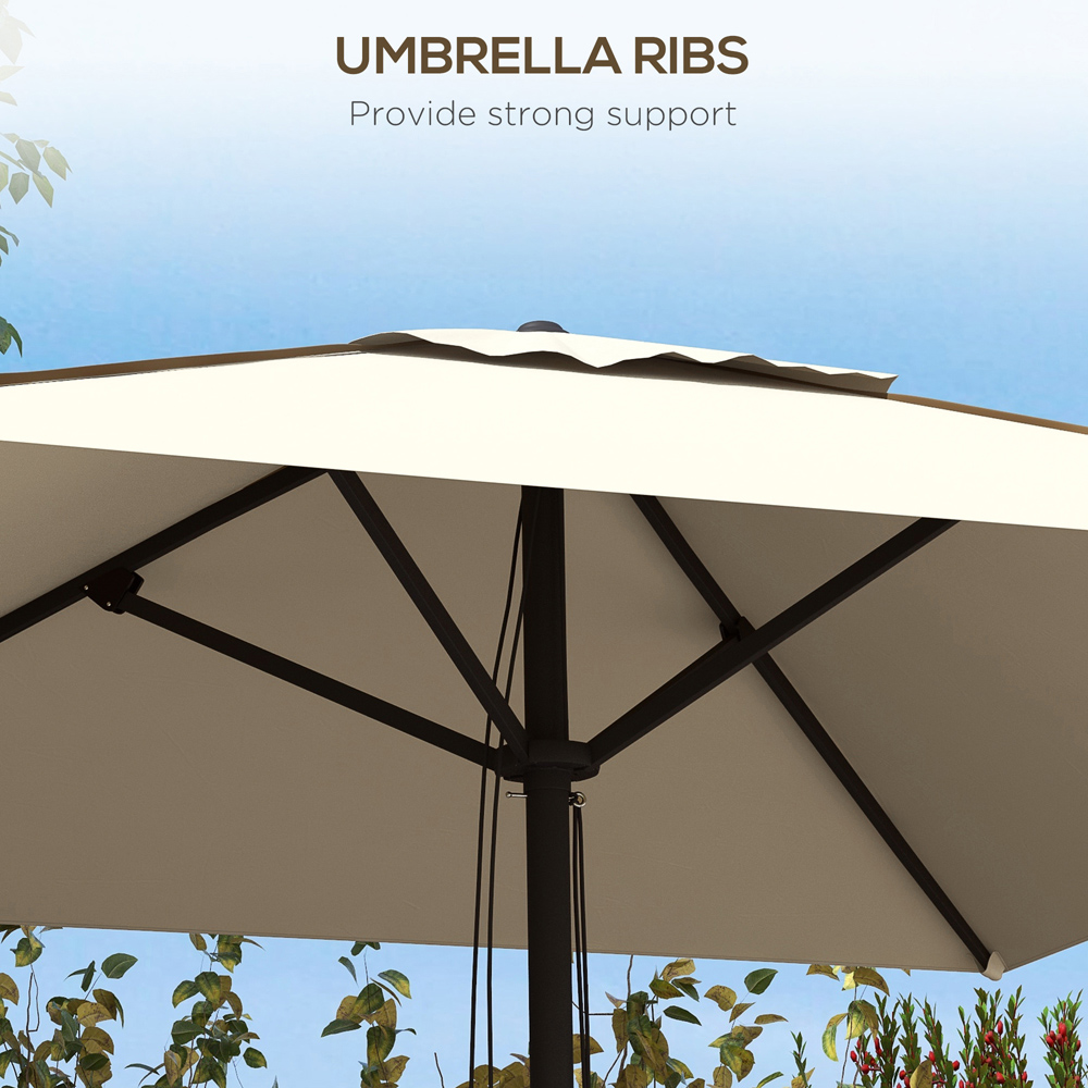 Outsunny Beige Patio Parasol 2.2m Image 6