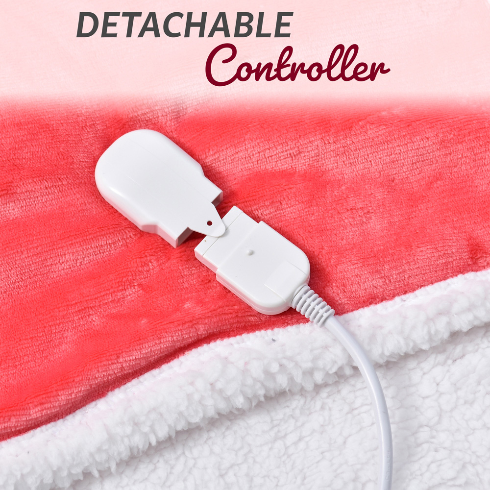 GlamHaus Dark Pink Electric Throw 160 x 130cm Image 3